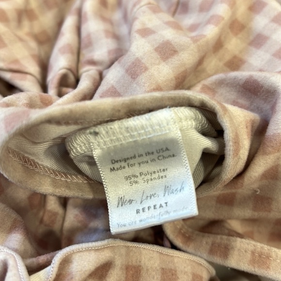 SweetHoney mauve checker one piece dreamer pajamas - Picture 12 of 12